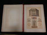an open book with a picture of a building on it