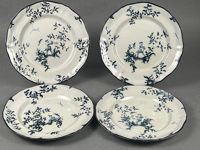 Emile GALLE (Lorraine). Service Bergers I. Suite de 4 assiet… - Photo 1