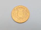 an image of a gold coin sitting on top of a white surface