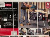 a box with a picture of a man working on a work table