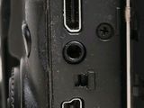 a close up view of a digital camera with two usb ports