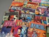 a lot of comic books that are on the table