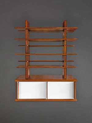 André CHETAILLE 1906-1978 Bibliothèque murale, circa 1960, e…