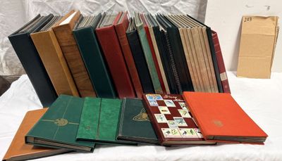 a lot of books that are sitting on a table