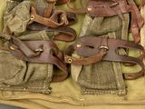 four pieces of cloth and leather in a bag