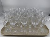 a tray with a tray of wine glasses on it