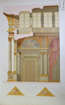 a picture of a drawing of a building with a doorway