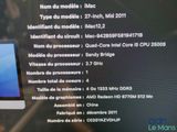 the screen of a computer monitor displaying a description of the system