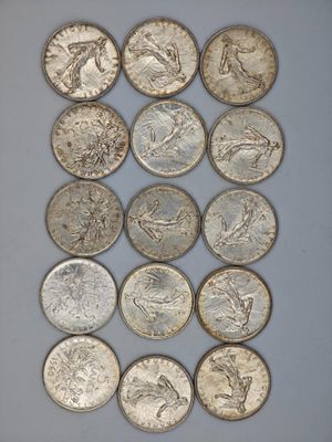 a collection of silver coins from the united states