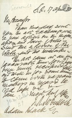 une lettre manuscrite du président des états-unis