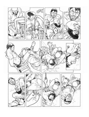 une page de bande dessinée sur laquelle figure une bande dessinée au centre