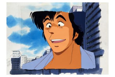 an image of a cartoon of a man in a blue shirt