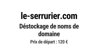 Nom de domaine le-serrurier.com.