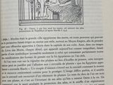 an open book with a drawing of a woman and a man in a bed