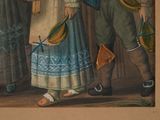 a painting of a man and a woman standing next to each other