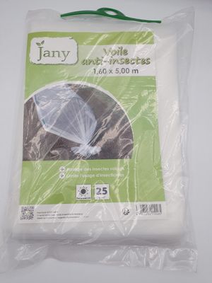 JANY - Voile anti-insectes - 1,60x5,00m - 25g/m2 - Traité an…