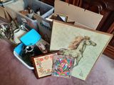 a picture of a picture of a horse on a table