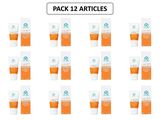 lot de 12 flacons de produits de soin de la peau sur fond blanc