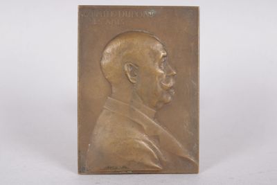 F. Vernon : plaque en bronze A Emile Dupont, sénateur, 1911,…
