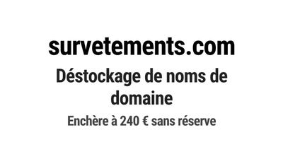 Nom de domaine survetements.com.