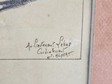 a picture of a drawing of a bird on the wall