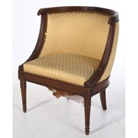 ENSEMBLE DE SALON LOUIS XVI en acajou et placage d’acajou. (photo 5)