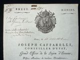 an old document with a coat of arms and a crown on it