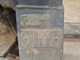 a close up of a number plate on the side of a truck