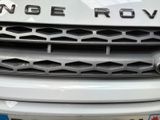 a close up of the front of a white range rover