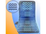 an inflatable air mattress with a wave pattern on it