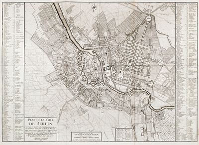 une vieille carte de la ville de Dublin au XVIIe siècle
