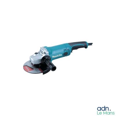 a close up of a small angle grinder on a white background