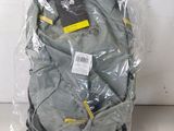 a bag of luggage that is wrapped in plastic