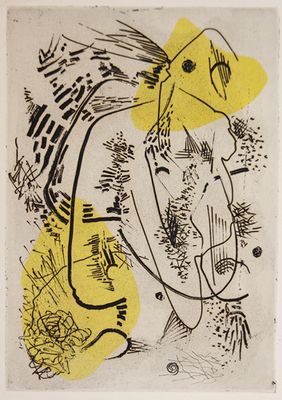 une image représentant un dessin jaune et noir sur fond blanc