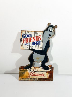 Plaque émaillée d'après Hamm's - Balou Dimensions : 30 x 18 cm Petits  - Photo 1