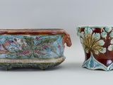 pair of chinese vases with handles and handles