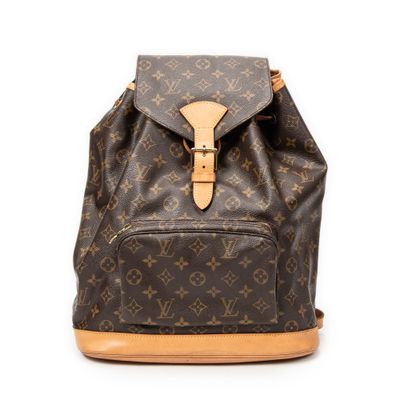 Louis VUITTON - Sac à dos "Montsouris" GM 30cm en toile Mono…