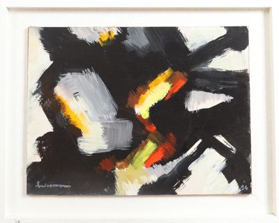 Flix Hulsemann (1915-2012) Acrylique sur papier contrecoll…