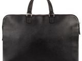 sac pour ordinateur portable Prada en cuir noir