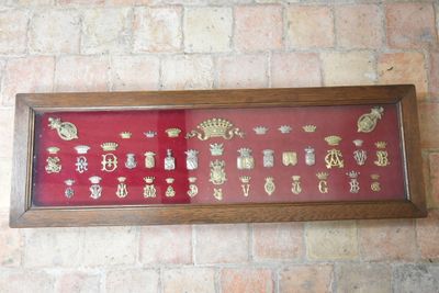 a picture of a picture of a wall with a lot of pins on it