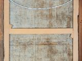 an image of a picture of a wooden frame with a wire hanging from it