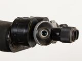 a close up of a drill with a white background