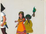 cellule d'animation représentant un groupe d'enfants vêtus de costumes traditionnels