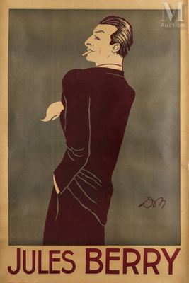 an old poster of a man in a suit smoking a cigarette