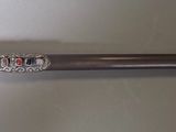 a baseball bat that is sitting on a table