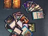 beaucoup de cartes sur la table