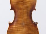 an old violin with a wooden back and a long neck