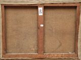 an image of a picture of a wooden frame with a number on it
