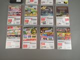 a lot of nintendo wii games on the table