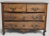 an antique chest of drawers with ornate handles and knobs